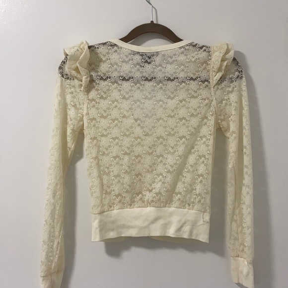 Cream Lace Cardigan - Picture 3 of 4